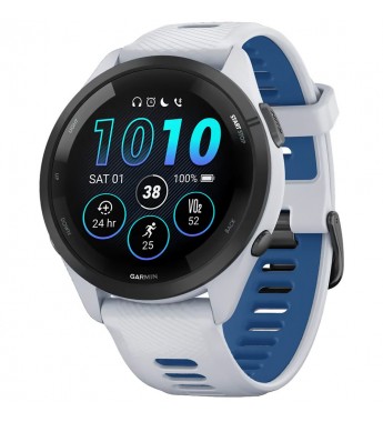 Smartwatch Garmin Forerunner 265 Music 010-02810-01 con Pantalla de 1.3"/Bluetooth/5 ATM/46mm - Whitestone 