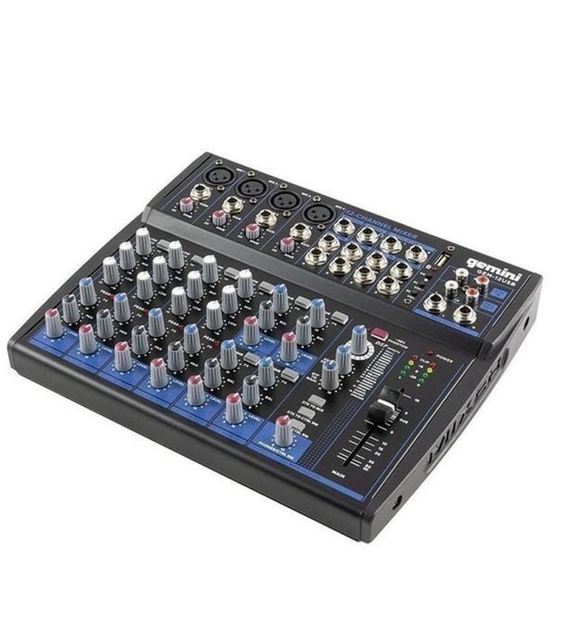 Mezclador de Audio Gemini GEM-12USB Bluetooth/12 Ch/USB - Negro