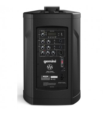 Speaker Gemini WPX-2000 con Bluetooth/TWS/1200W/Bivolt - Negro (Caja Fea)