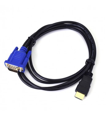 Cable HDMI a VGA 1.5 Metros - Black