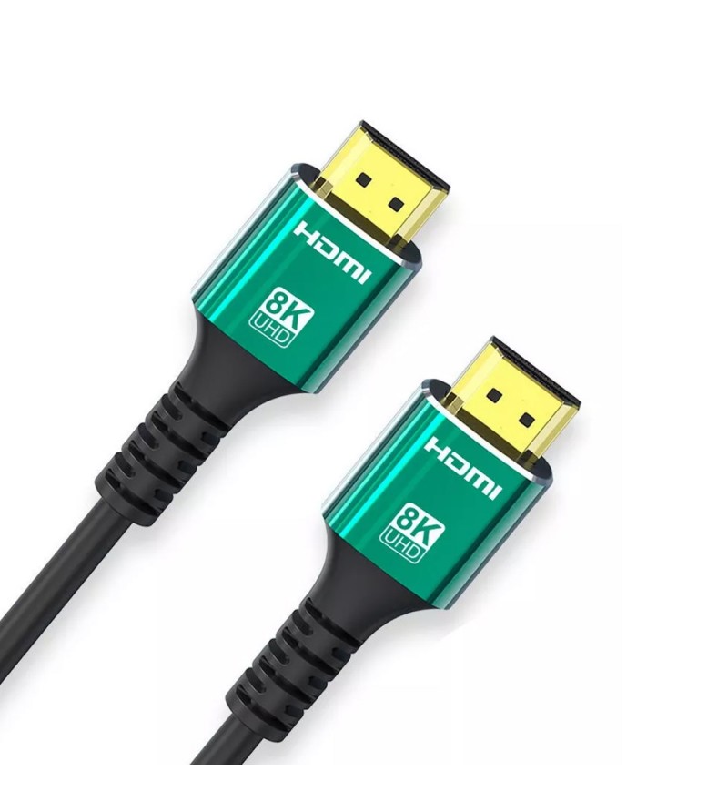 Cable HDMI HDTV 8K (15 Metros) - Negro/Verde