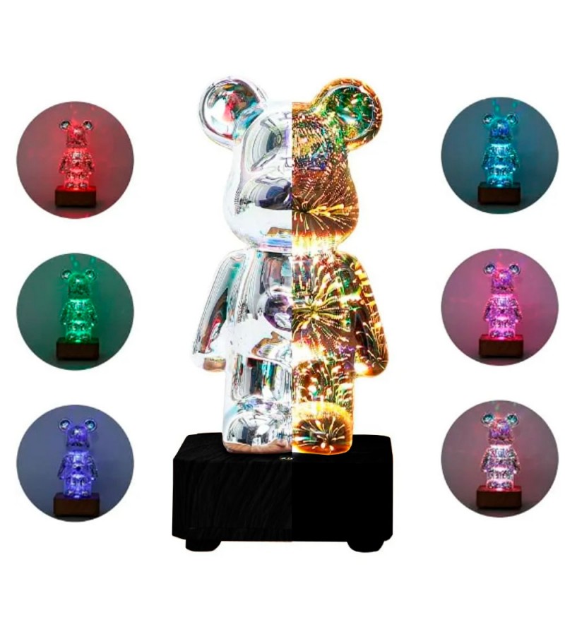 Lampara de Mesa Juntech Fireworsks Oso 3D