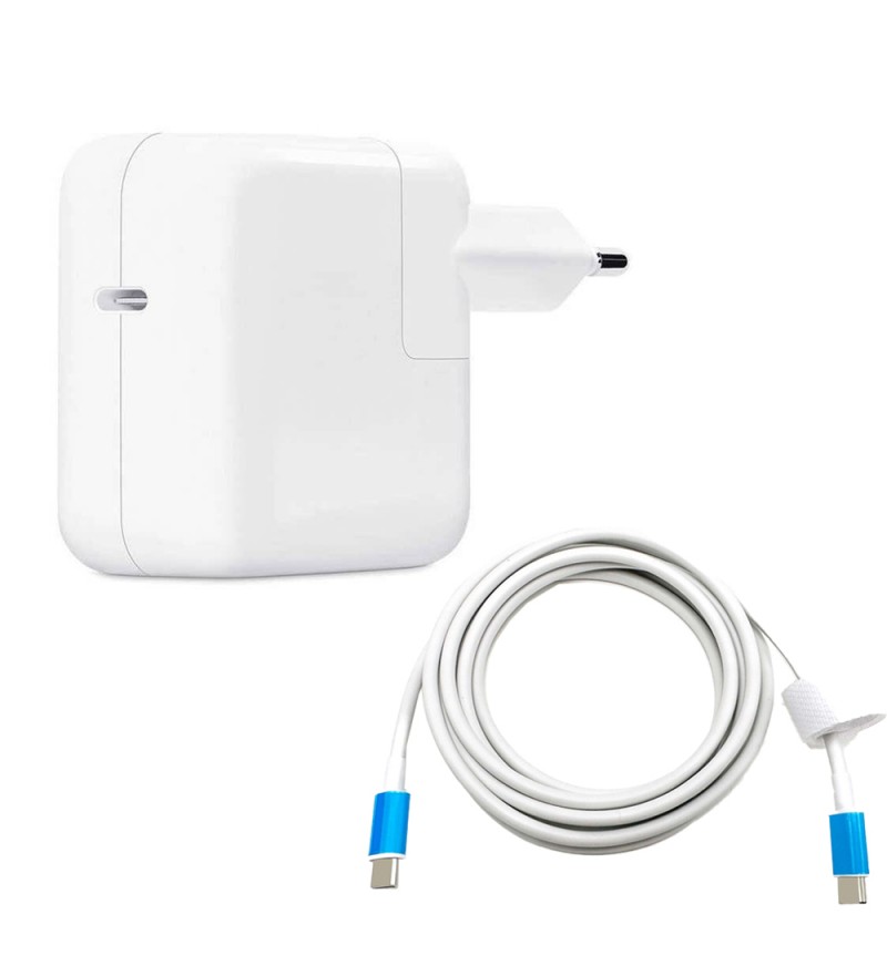 Adaptador de Corriente para Macbook USB C+C/87W - White