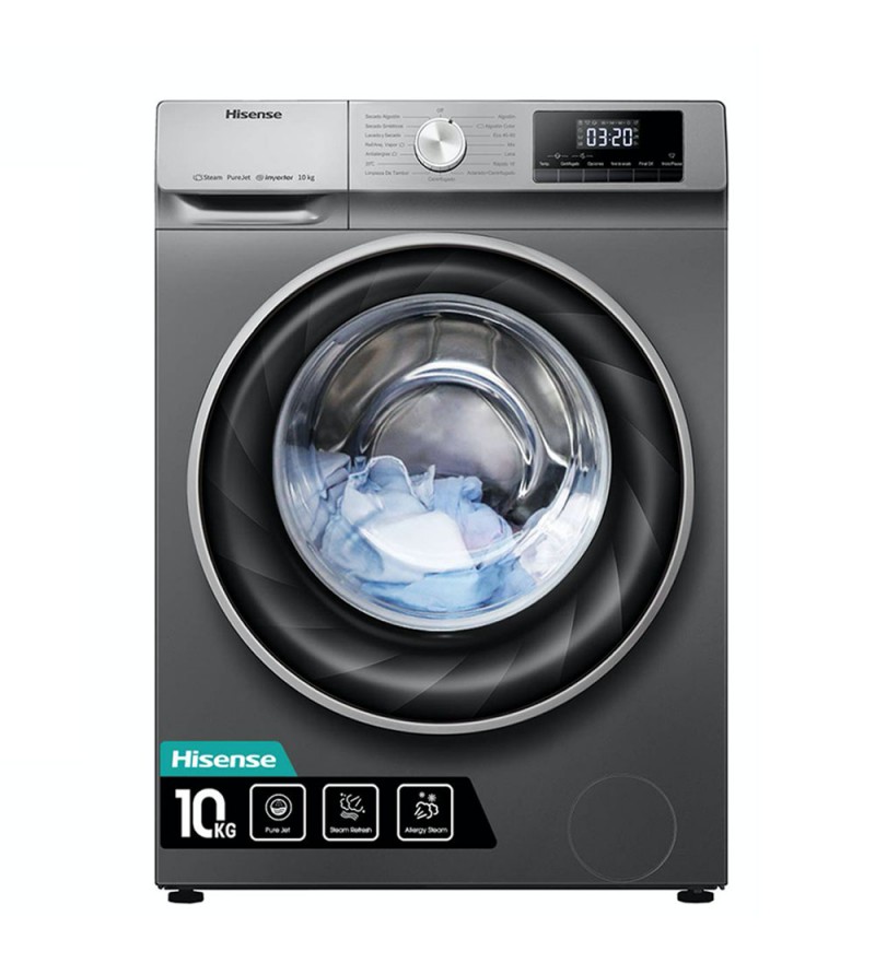 Lavasecarropas Hisense WD3Q1042BT Carga Frontal/10KG/Led/200V - Gris
