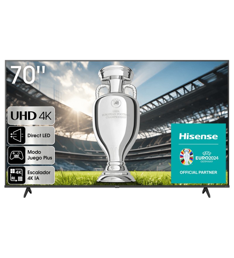 Smart TV LED de 70" Hisense 70A6K 4K Wi-Fi/Bluetooth/VIDAA - Black