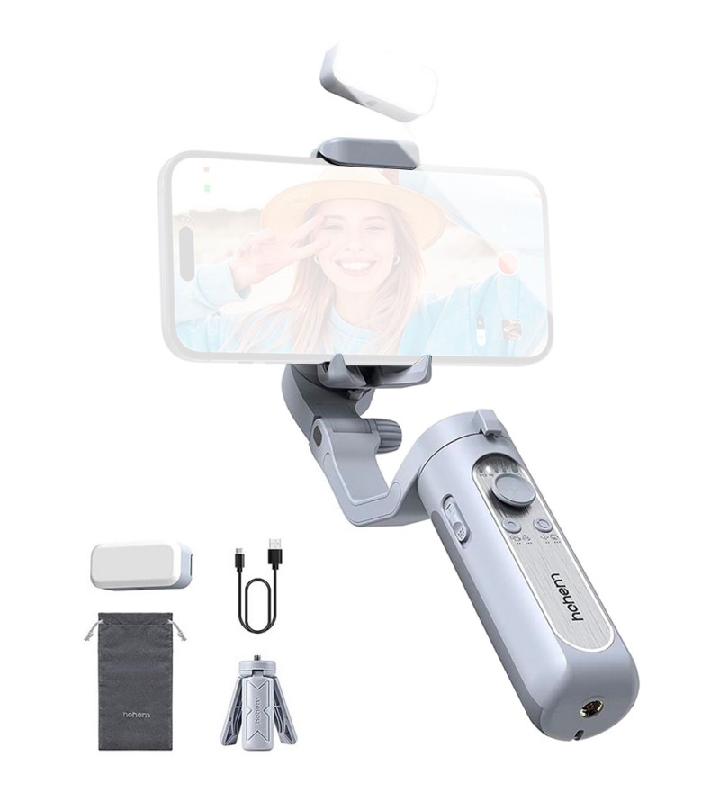 Estabilizador Gimbal Hohem iSteady XE Kit A-RM88 con 3 ejes para Smartphones - Plata