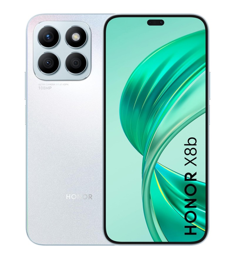 Smartphone Honor X8B LLY-LX1 NFC LTE DS 8/256GB 6.7" 108+5+2/50MP A13 - Silver (Deslacrado/Caja Fea)