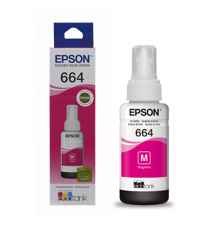 Tinta para Impresoras Epson 664 T664320 con 70mL - Magenta