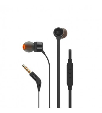 Auricular JBL TUNE T110 con Jack 3.5mm/Micrófono - Black