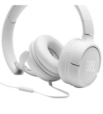 Auriculares Wired JBL T500 Micrófono/1.18m/3.5mm - White (Caja Fea)