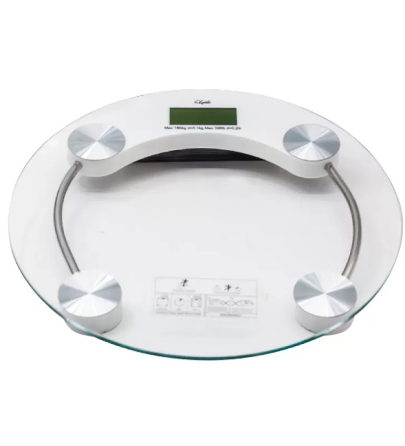  Balanza de Peso Corporal Krab KBBP180 hasta 180Kg - Transparente/Blanco 