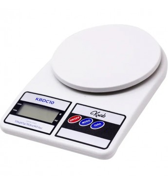  Balanza Digital para Cocina Krab KBDC10 hasta 10Kg - Blanco 