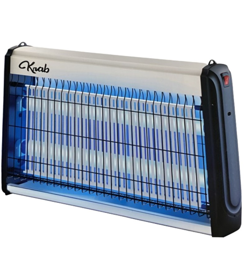 Mata Insectos Eléctricos Krab KBMIE150 15W/110V/UV/2 Tubos - Blanco/Negro