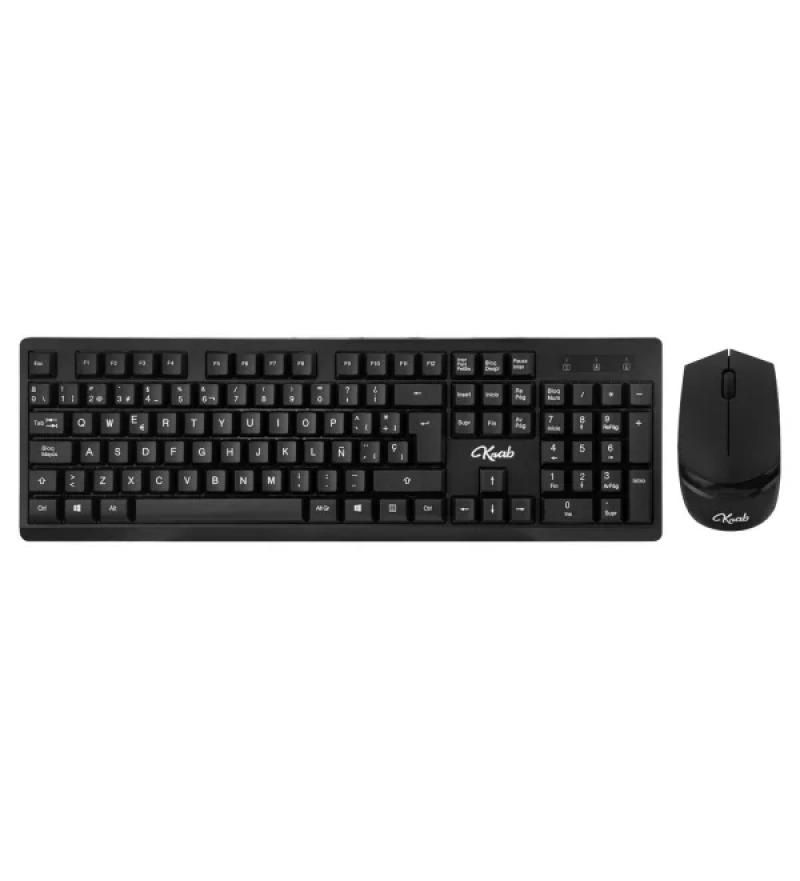 Teclado + Mouse Krab KBKTM15 1600DPI Bluetooth (Español) - Black