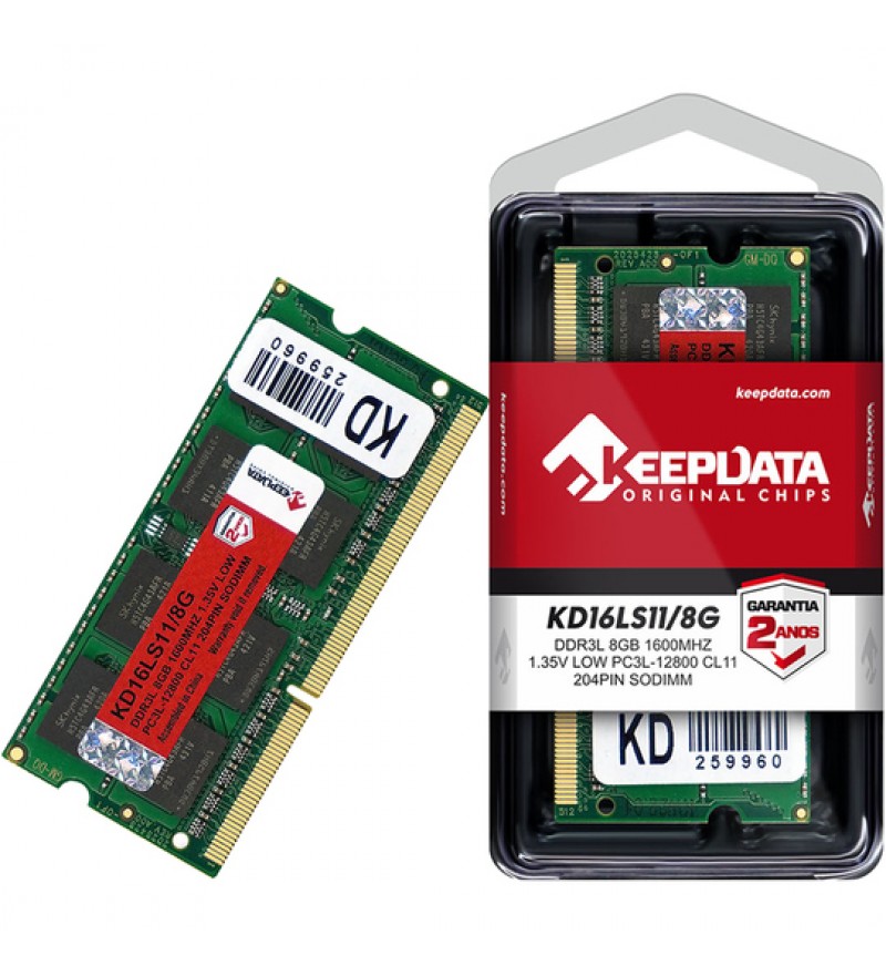 Memoria RAM para Notebook Keepdata de 8GB KD16LS11/8G DDR3L/1600MHz - Verde