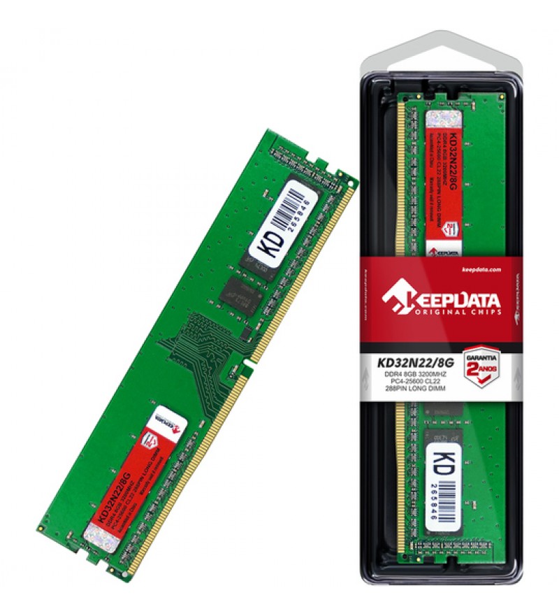 Memoria RAM para PC Keepdata KD32N22/8G de 8GB DDR4/3200MHz - Verde