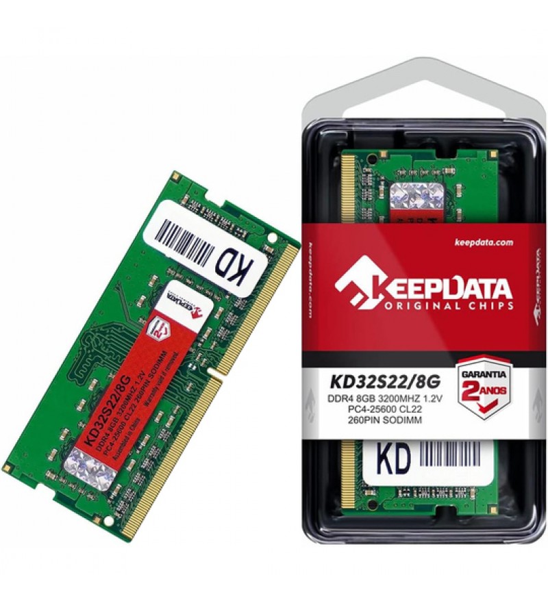 Memoria RAM para Notebook Keepdata de 8GB KD32S22/8G DDR4/3200MHz - Verde