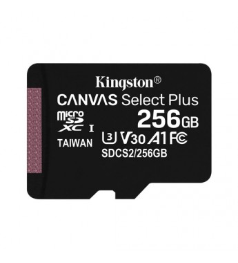Tarjeta microSD Kingston Canvas Select Plus SDCS2/256GB de 256GB - Negro