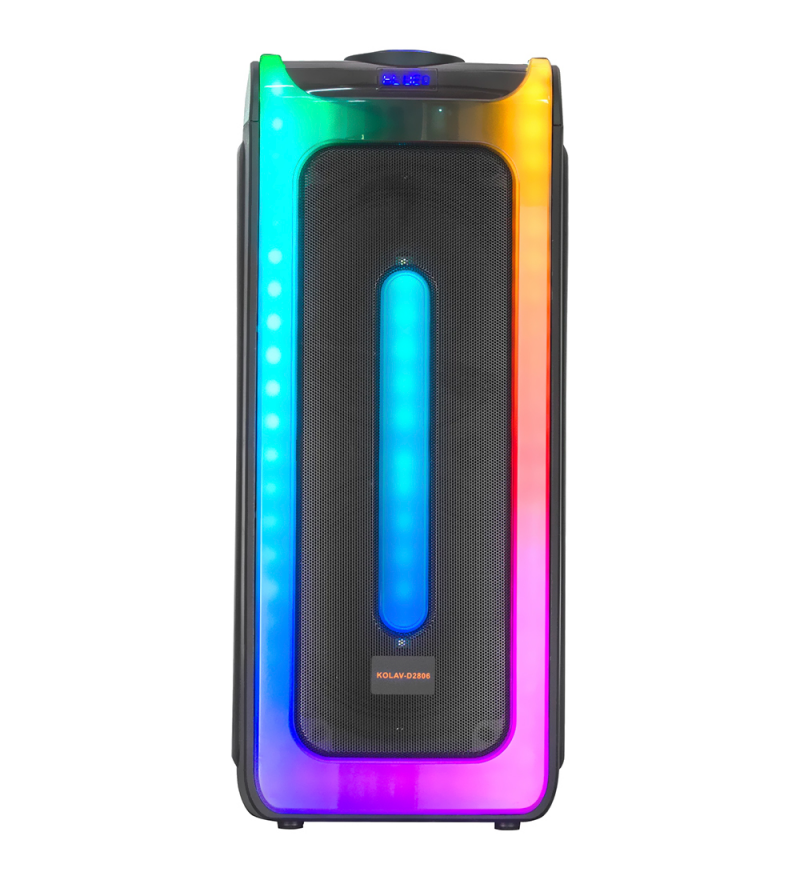 Speaker Kolav D2806 LED RGB Bluetooth / USB / TF / Aux / 8" - Negro