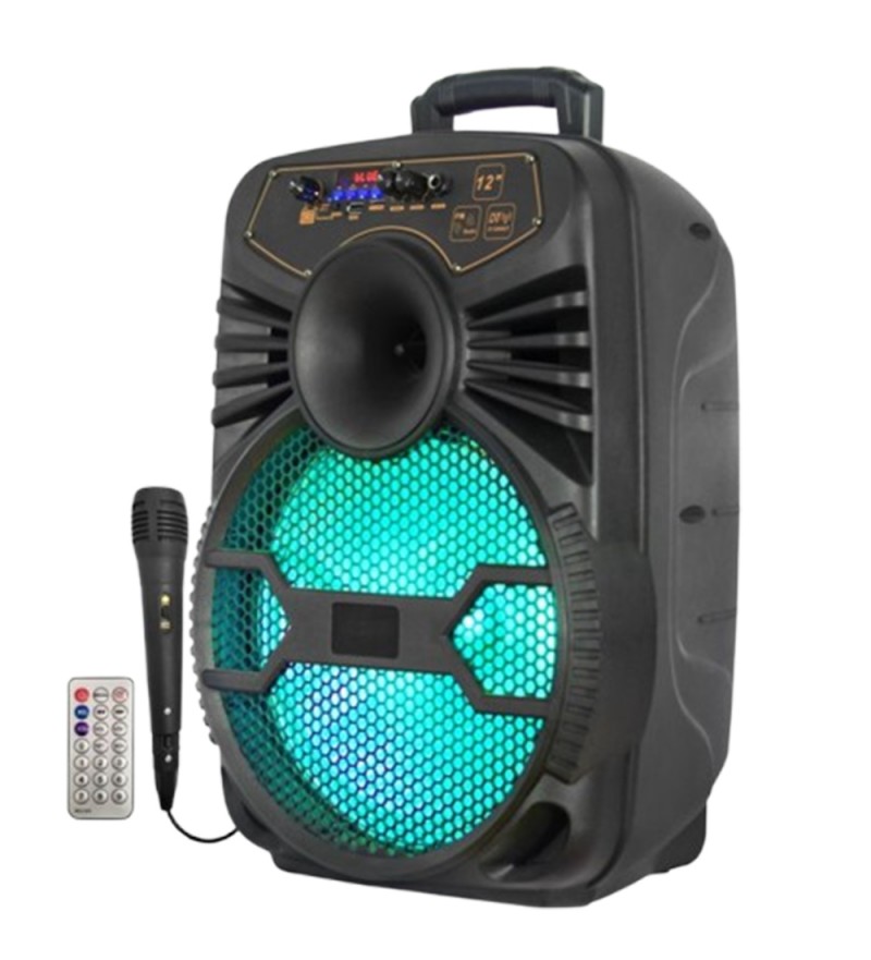 Speaker Kolav-F1202K LED 20W BT/USB/SD/FM/AUX/Micrófono - Black