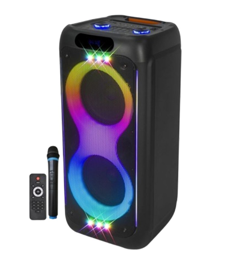 Speaker Kolav-J2808 LED 40W Bluetooth/USB/SD/FM/AUX/Micrófono - Black