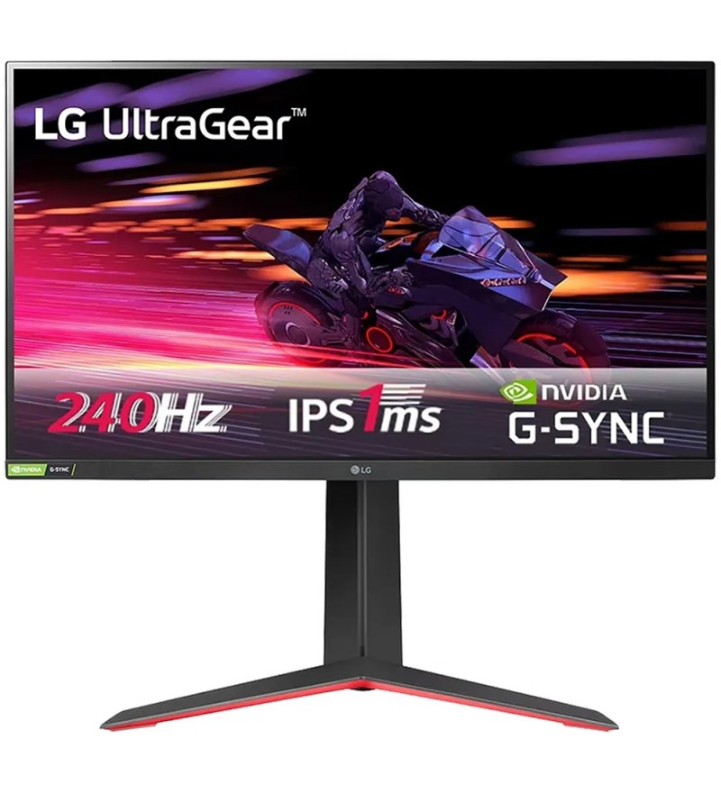 Monitor LED Gaming LG de 27" FHD UltraGear 27GP750-B HDR10/DisplayPort/HDMI/240Hz - Negro/Rojo