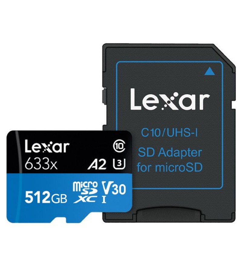 Tarjeta Micro SD Lexar Play de 512GB 633X 100MB/s C10 2x1