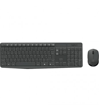 Kit Logitech MK235 920-007901 Teclado + Mouse inalámbricos Español - Negro