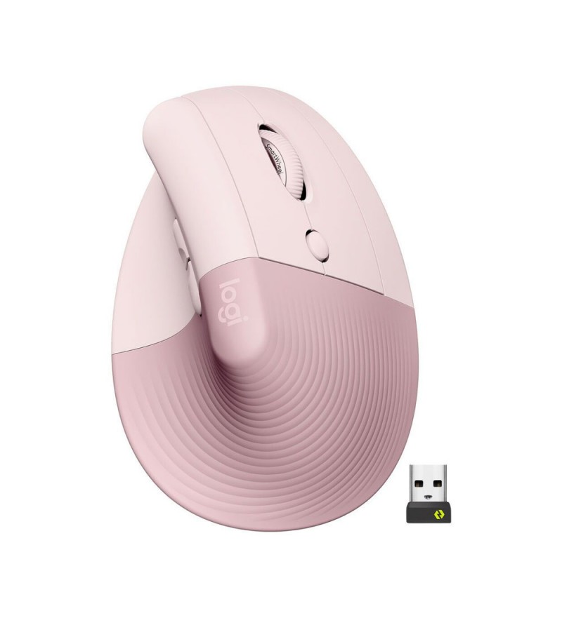 Mouse Wireless Logitech Lift MR0094 910-006472 4000DPI Ajustable/6 Botones/Bluetooth - Rosa 