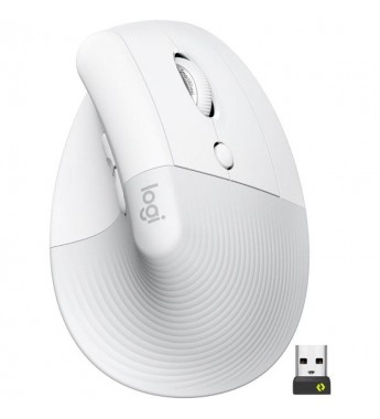 Mouse Wireless Logitech Lift MR0094 910-006469 4000DPI Ajustable/6 Botones/Bluetooth - Blanco 