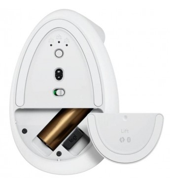 Mouse Wireless Logitech Lift MR0094 910-006469 4000DPI Ajustable/6 Botones/Bluetooth - Blanco 