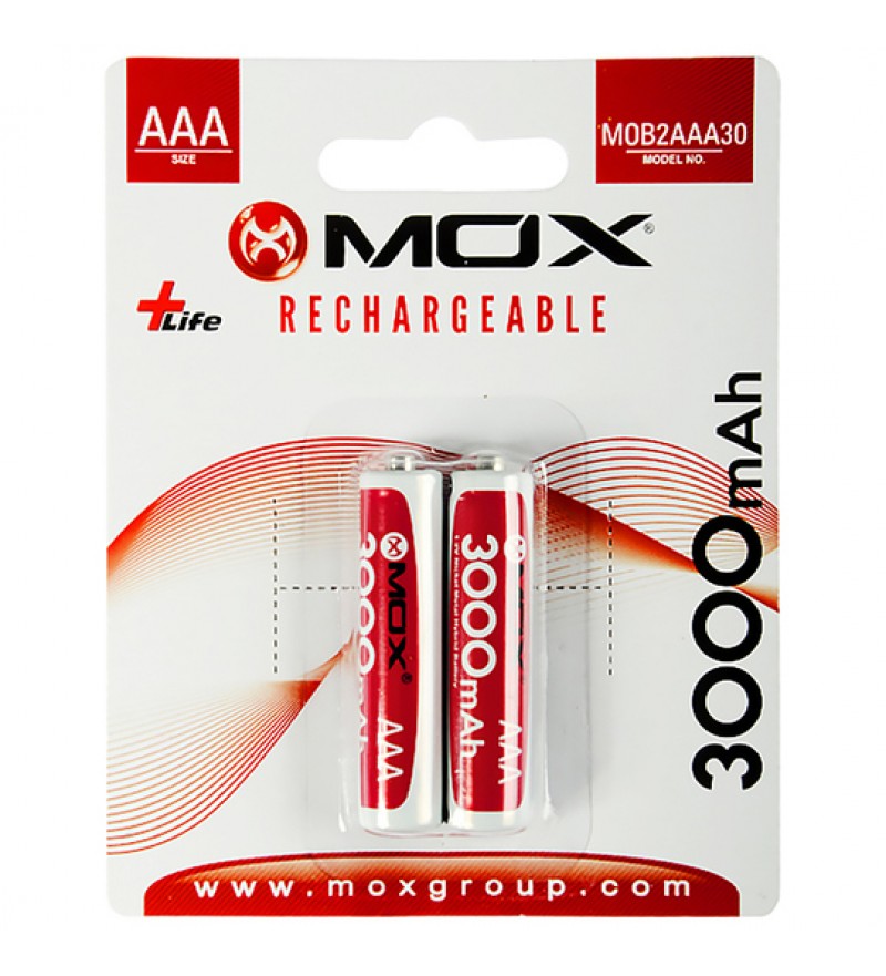 Pila Recargable Mox MOB2AAA30 AAA con 2 Unidades