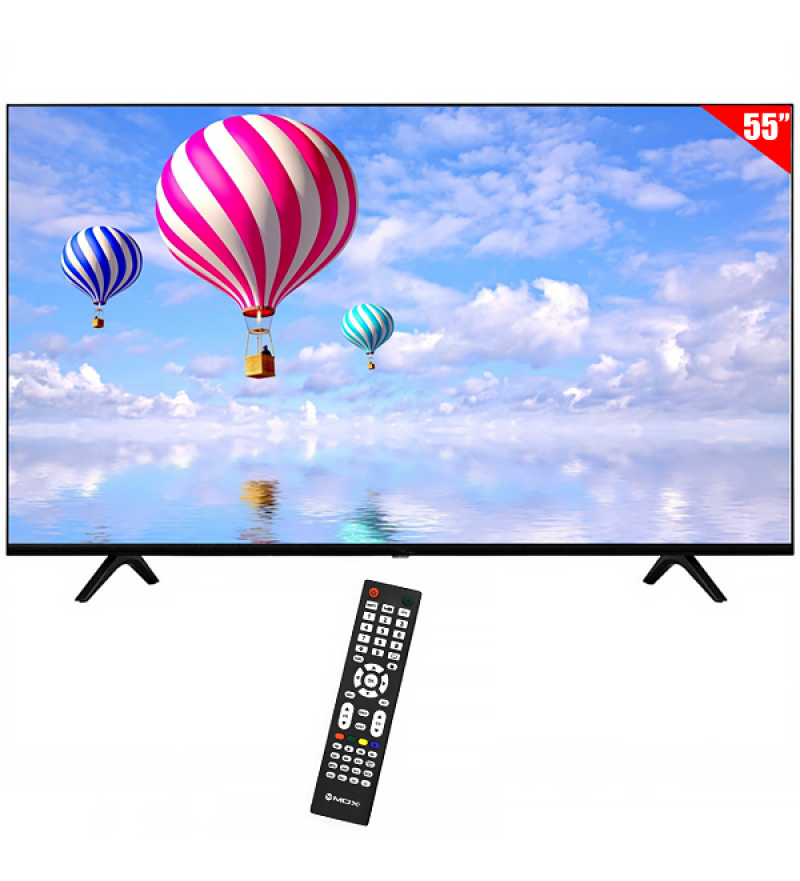Smart TV LED de 55" Mox MO-T55PLUS 4K con Wi-Fi / Android - Negro