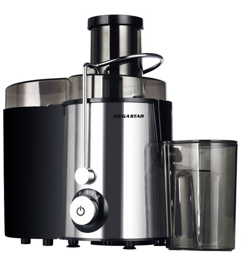 Extractor de Jugo Mega Star JC621 1L/2Vel/110V - Negro/Plata