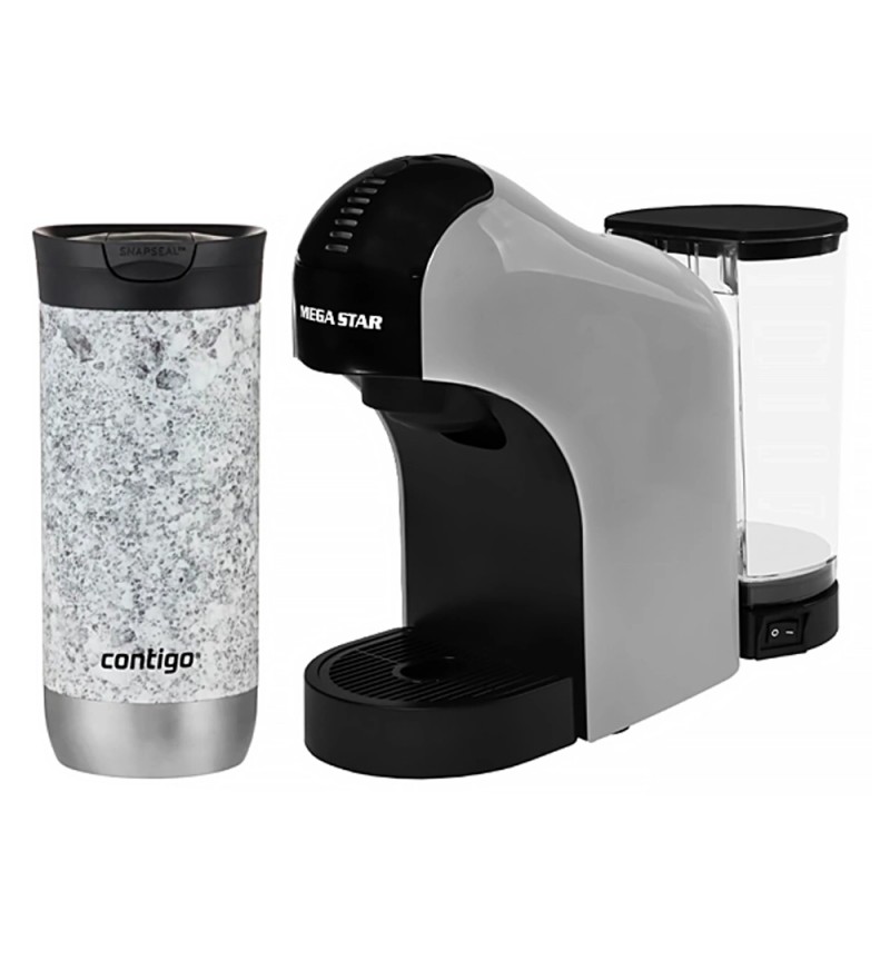 Cafetera Megastar CAFO2G+CONTIGO Vaso Huron- Negro 
