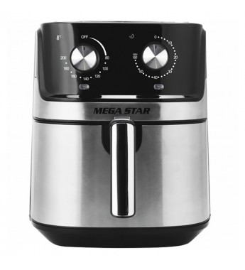  Freidora Electrica Airfry MegaStar HAR280 7 Litros/220V/60Hz/1700W- Negro/Gris