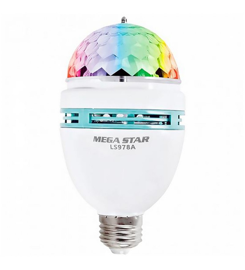 Lámpara RGB Giratoria Megastar LS978A 5W/Bivolt - Blanco/Verde