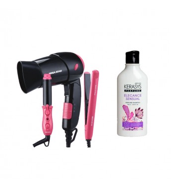 Kit Mega Star GWB056KIT + Shampoo Kesasys Elegance Sensual Pack 04
