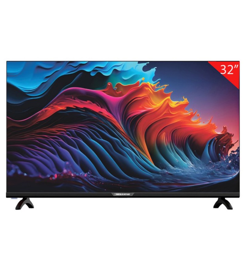 Smart TV LED de 32" Megastar LED32SM con FHD/HDMI/USB/WIFI/Bivolt - Negro 