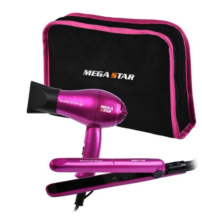 Alisador Megastar GWB055KIT 1000W/2Vel/2Temp/Bivolt - Rosa