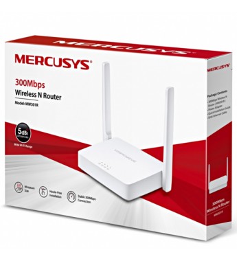 Router Inalámbrico Mercusys MW301R de 300Mbps con 2 antenas - Blanco