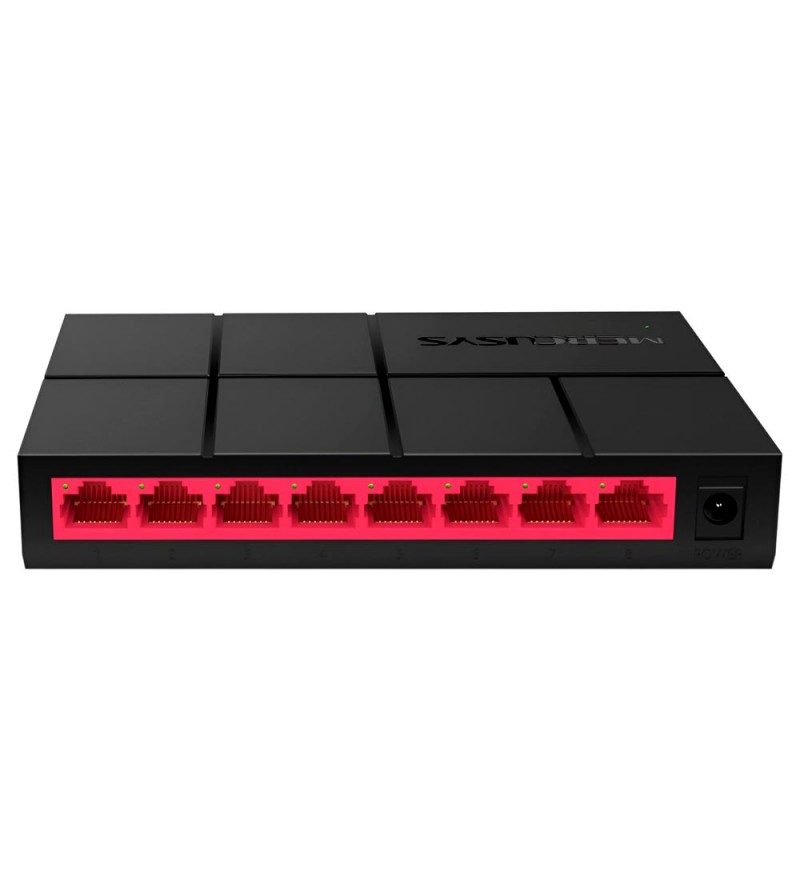 Switch Mercusys MS108G 8-Puertos 10/100Mbps - Negro
