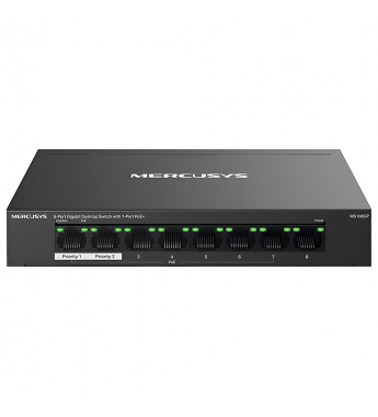 Hub Switch Mercusys MS108GP POE+ 8-Puertos Gigabit - Negro