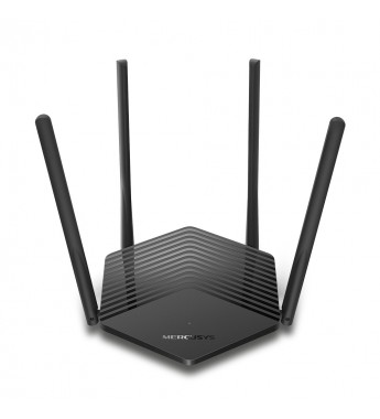 Router Wi-Fi Mercusys MR60X AX1500 3 Antenas Dualban Wi-Fi 6 1201/300Mbps - Negro