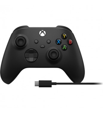 Control Inalámbrico Microsoft 1914 para Xbox X/S + Cable USB-C - Negro 