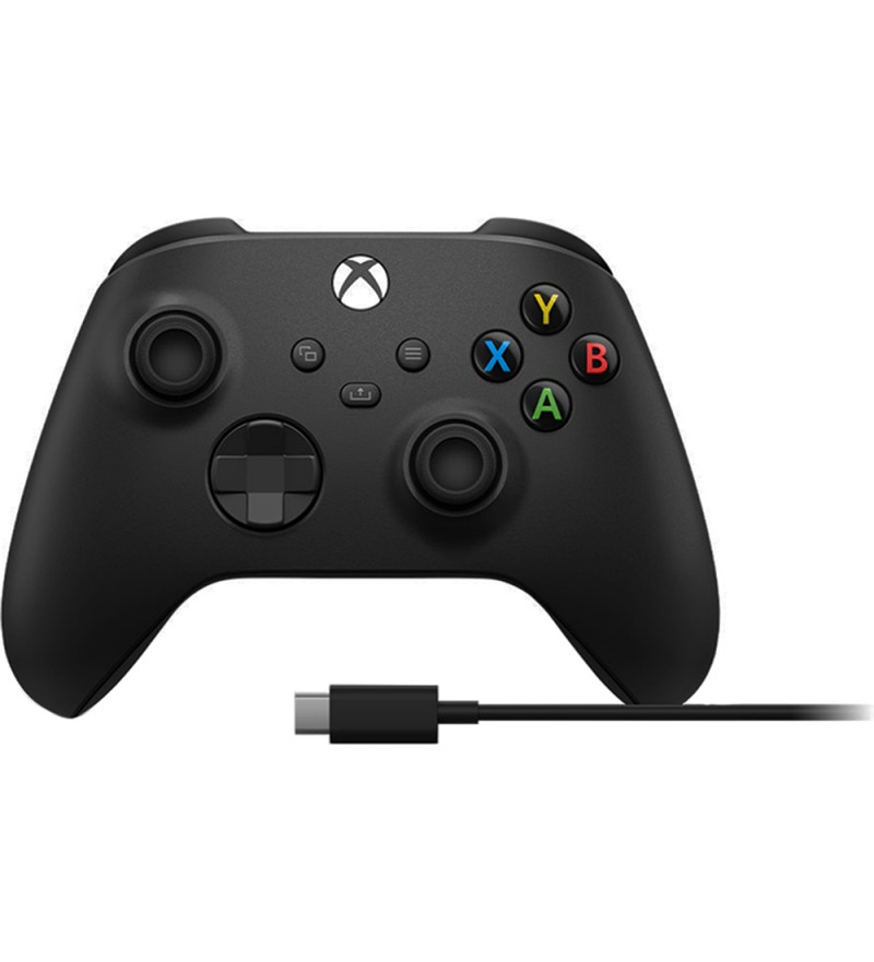 Control Inalámbrico Microsoft 1914 para Xbox X/S + Cable USB-C - Negro 