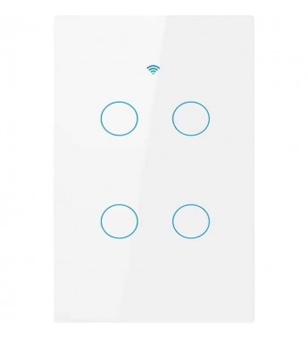 Interruptor de Pared Inteligente Moes WRS-US4-L RF/WiFi/Bivolt/4Boton - White