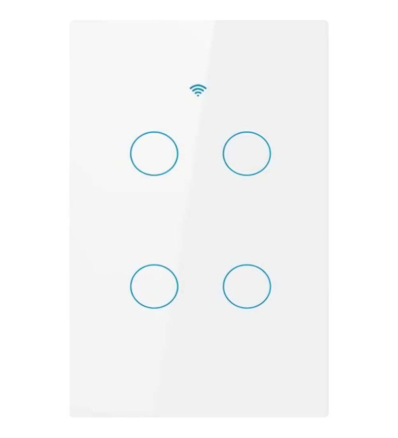 Interruptor de Pared Inteligente Moes WRS-US4-L RF/WiFi/Bivolt/4Boton - White