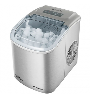  Fabricadora de Hielo Mondial MG-12GI Turba Ice Premiun 1.3L / 13KG / 110V - Plata
