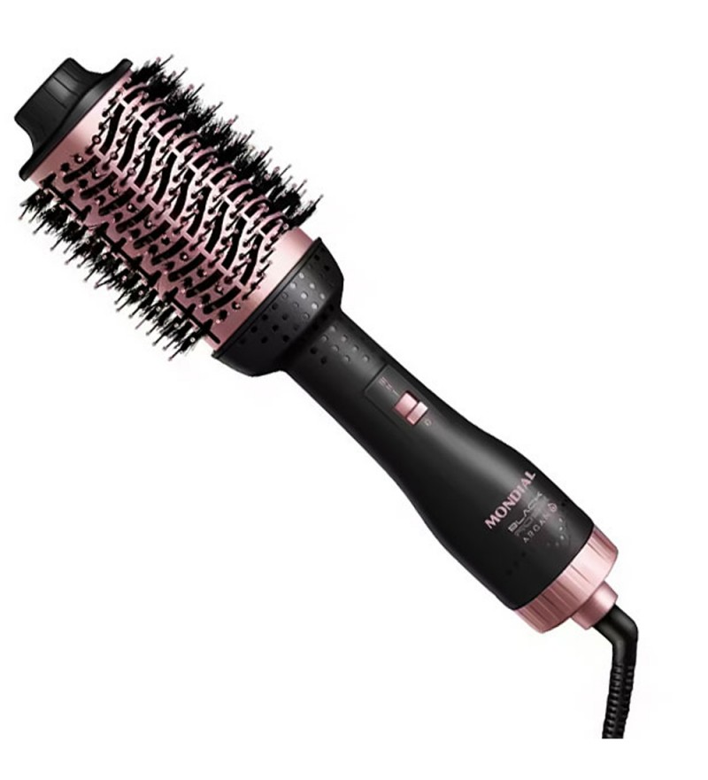 Cepillo Secador Mondial ES-14 1200W/Bivolt - Black/Rose